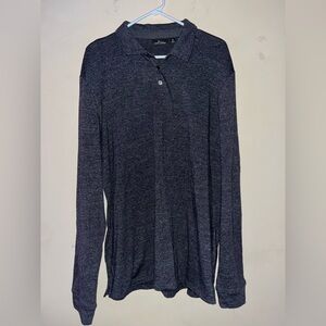 Marc Anthony Dark Grey Long Sleeve Button Up Men’s Shirt, Slim Fit, Size XL